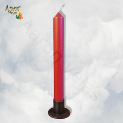 Long-lasting red candle